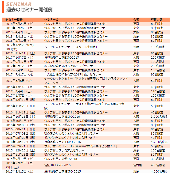 過去のセミナー例